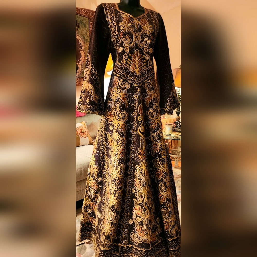 Heavily Embroided middle Eastern Kaftan